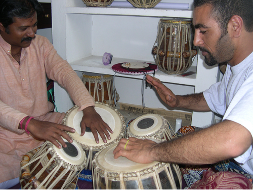 Cours de tablas, Pondichéry - 2005