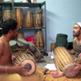 Cours de mridangam, Pondichéry - 2005