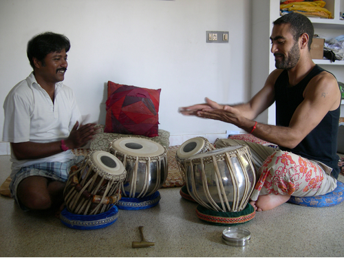 Cours de tablas, Pondichéry - 2005