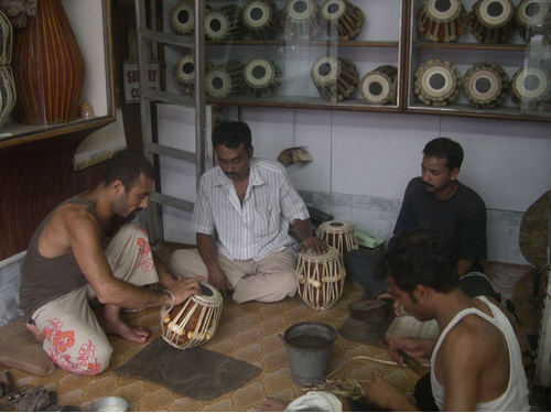 Atelier de tablas, Calcutta - 2005